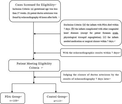 Echocardiographic parameters predicting spontaneous closure of ductus arteriosus in preterm infants